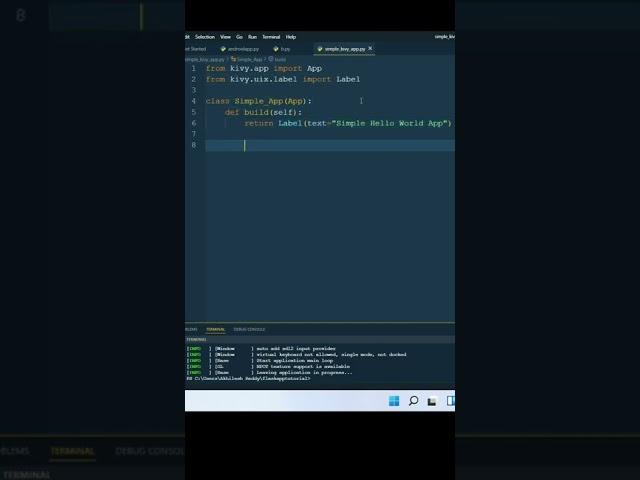 android app in python  kivy