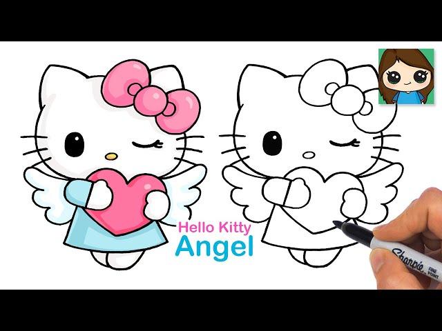 How to Draw Hello Kitty Love Angel  Sanrio