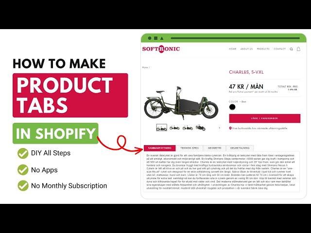 How To Add Dynamic Product Tabs in Shopify | Without App