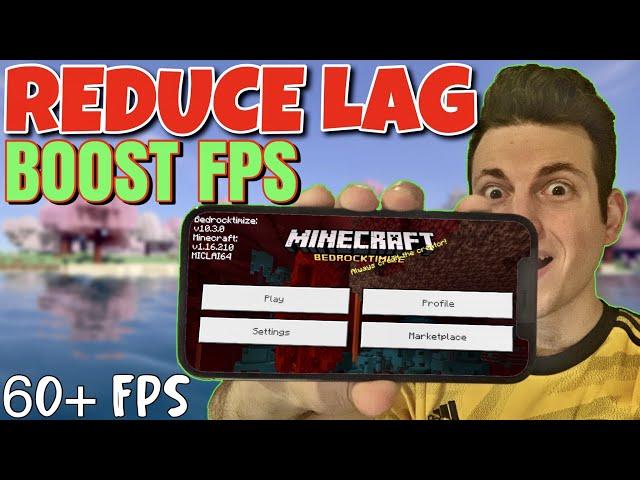 (BOOST FPS) How To REDUCE LAG in Minecraft PE (How To Get 1-5 Render Distance)