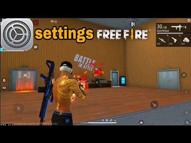 Setting free fire 100% head shot bluestacks