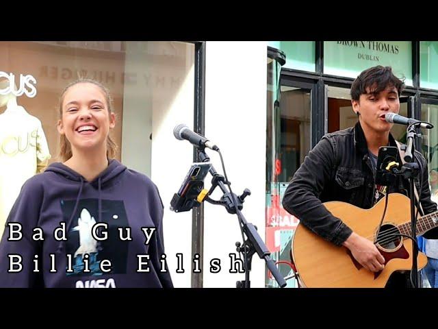 HE'S A GENIUS ON GUITAR & LOOP | Billie Eilish - Bad Guy | Allie Sherlock & Jacob Koopman Cover