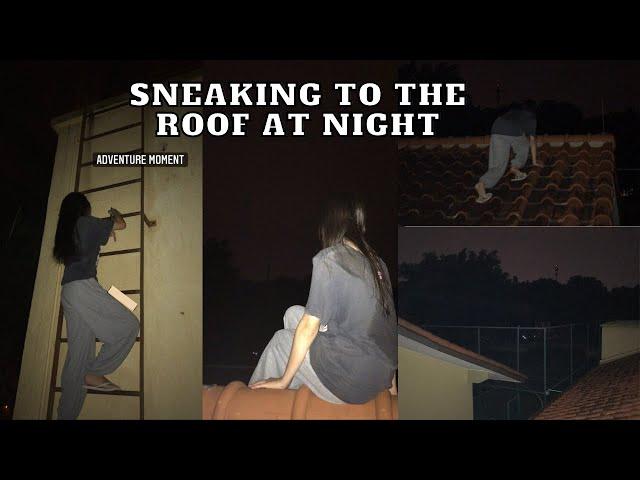 sneaking to the roof at night | lea lena adventures