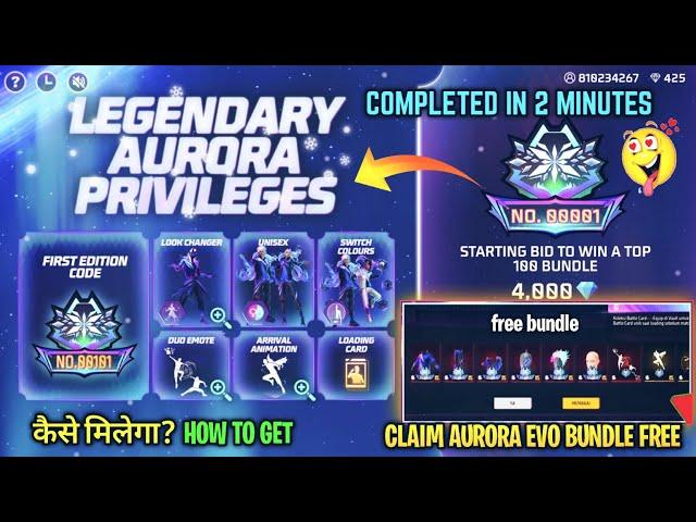 New Legendary Auction Event Complete Kaise Kare | How to Win Bundle free fire | New event free fire