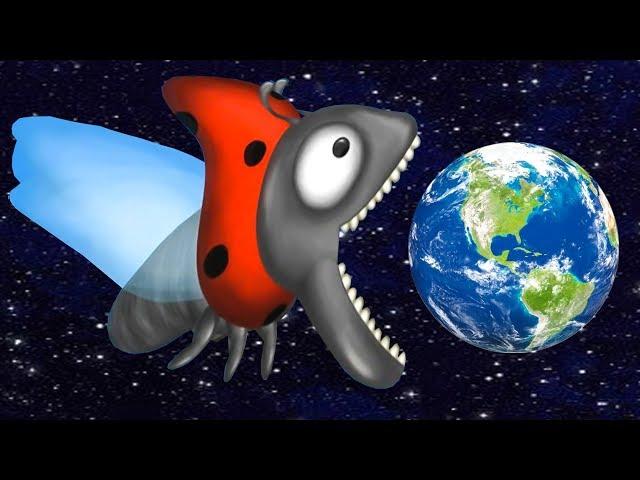 БОЖЬЯ КОРОВКА съела планету Земля. ИГРА Tasty Planet Forever #4 на Игрули TV