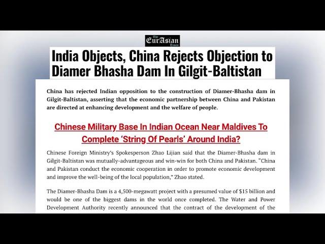 The EurAsian Times: India Objects, China Rejects Objection to Diamer Bhasha Dam In Gilgit-Baltistan.