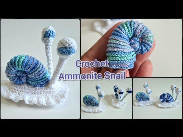 How To Crochet Ammonite Snail Part 1 || Crochet Snail || Crochet Amigurumi Snail