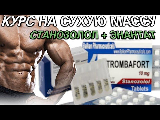 КУРС НА СУХУЮ МАССУ. ТЕСТОСТЕРОН ЭНАНТАТ + СТАНОЗОЛОЛ