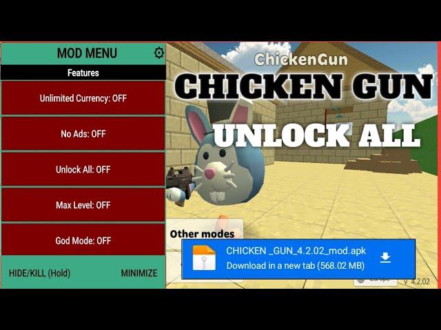 CHICKEN GUN 4.3.03 MOD MENU - GAMEPLAY || GOD MOD AND SOME FEATURED