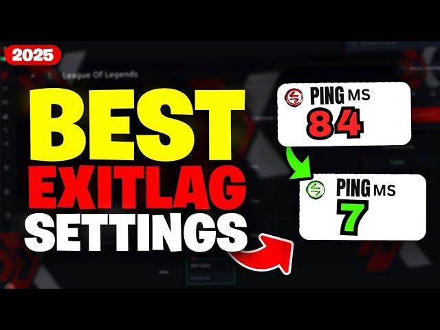2025 |  TESTED! Get 0 Ping! Best Exitlag Settings + Secret Settings 