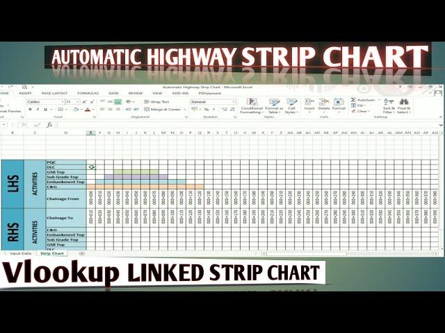 ||AUTOMATIC #VLOOKUP HIGHWAY STRIP CHART|| ROAD STRIP CHART ||
