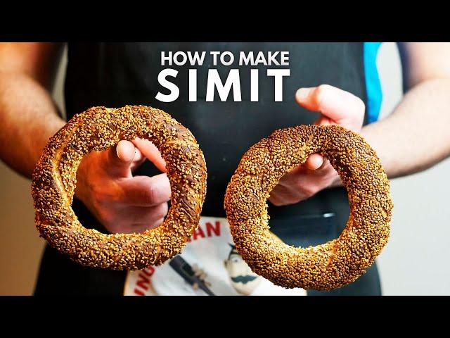 Traditional Simit Bread - Crunchy Turkish Bagels - Most Popular Turkish Street Food