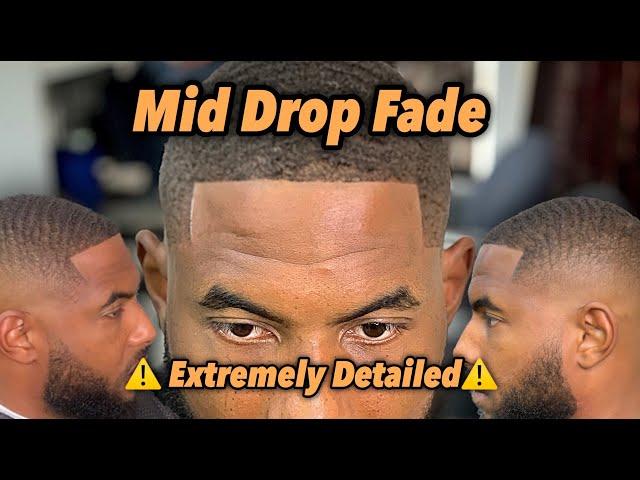 MID DROP FADE ON WAVERS | BEST DROP FADE HAIRCUT | DETAILED HAIRCUT TUTORIAL | STRETCHED DROP FADE