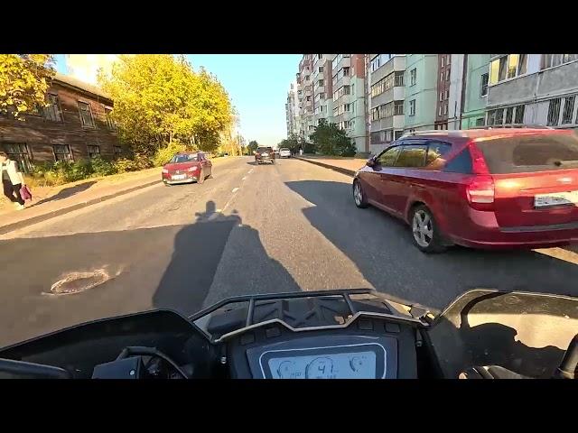 По поселку Юдино на квадроцикле. (GOPRO 13 | 1080/60фпс. LINHAI-YAMAHA M550L)