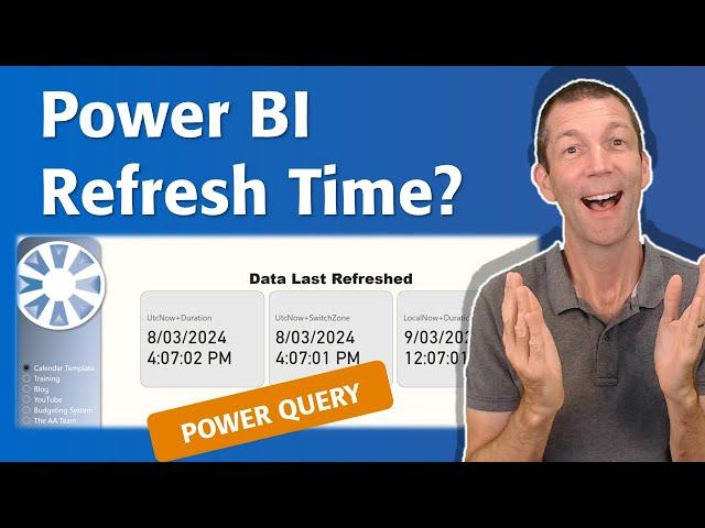 Power BI: Show Last Refresh - Using UtcNow