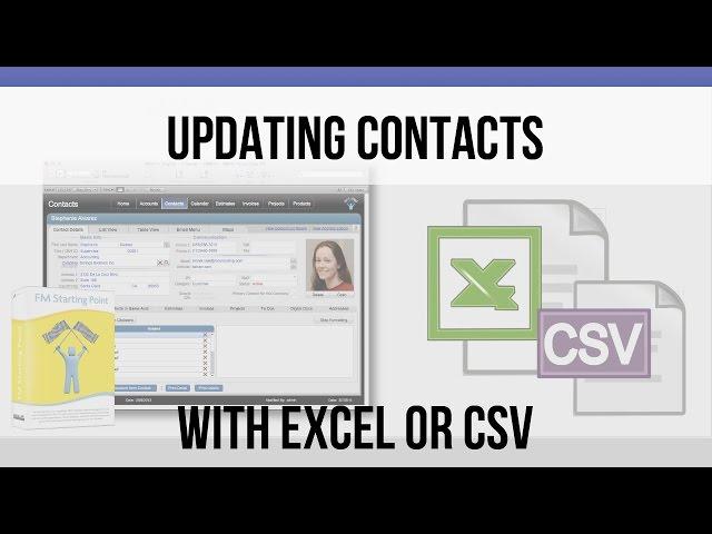 FileMaker Video Training - Updating Contacts With Excel or CSV or TAB file