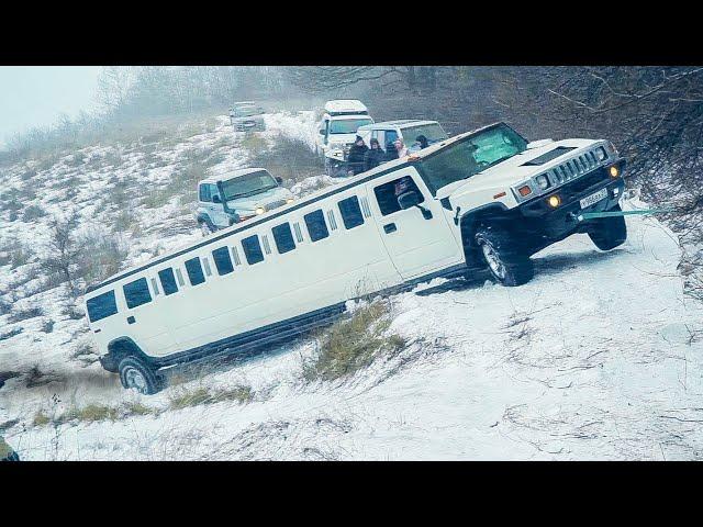 ЧТО МОЖЕТ ЛИМУЗИН HUMMER в OFFROAD!  Поехал с TOYOTA LC 200 и ЗИЛ 131 на БЕЗДОРОЖЬЕ