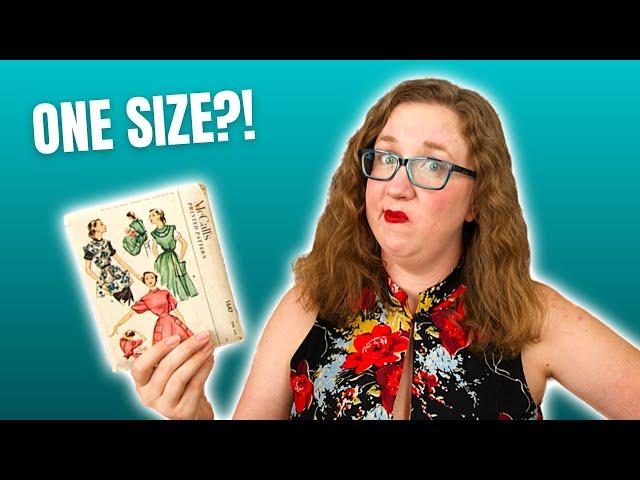 Plus Size Woman Makes One Size Fits All Pattern || Making a Vintage Apron Using Thrifted Material