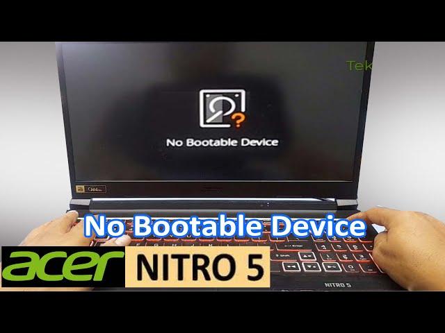 Acer Nitro 5 No bootable Device | How to fix Acer Laptop Boot Loop