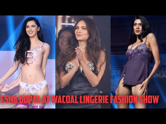 Esha Gupta walks the ramp at Wacoal's first phygital lingerie fashion show