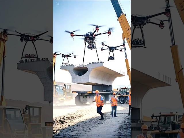 ai Bridge Construction with Drone Technology: A Modern Future Example | #shorts #viral