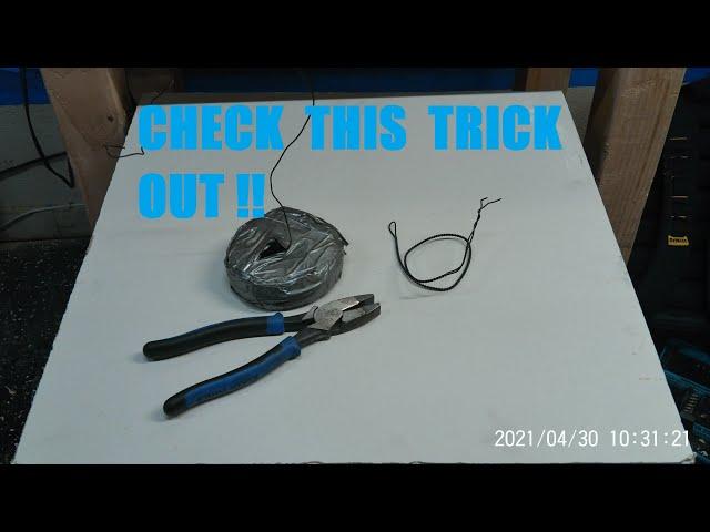 BEST strongest tie wire trick !!!