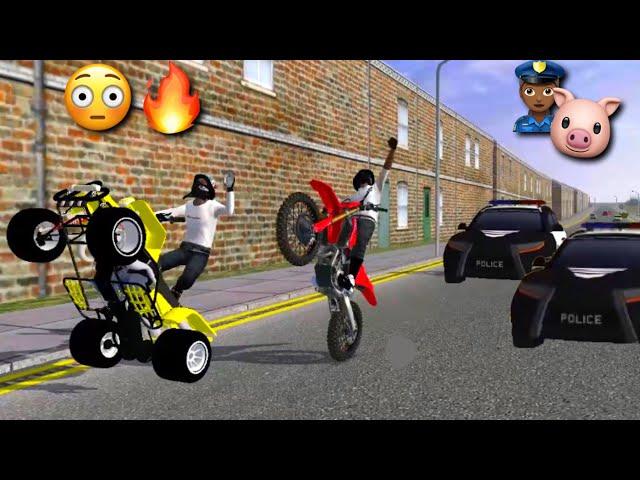 CRAZY MX BIKES POLICE CHASE RIDEOUT!! MY BIKE BLEW UP MID WHEELIE!