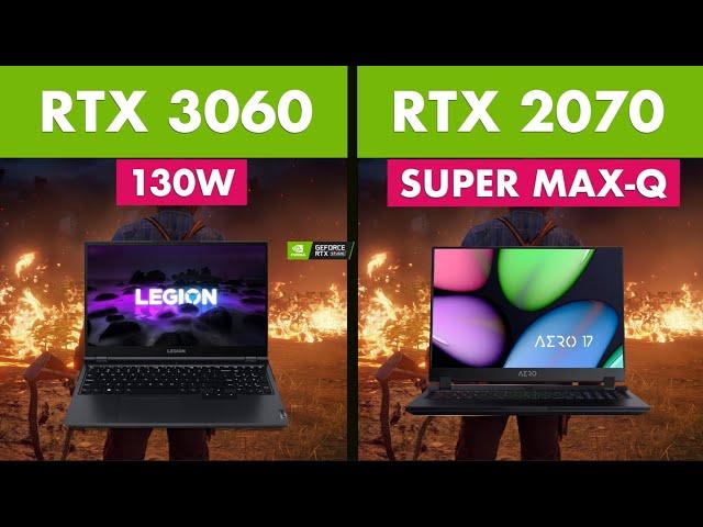 RTX 3060 laptop vs RTX 2070 Super MaxQ  (90W) | 11 Games Test