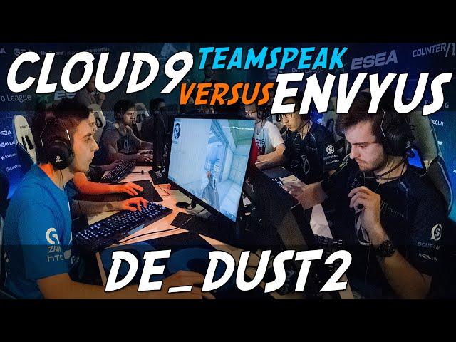 CS:GO - Cloud9 teamspeak vs EnVyUs (dust2) @ ESL ESEA Pro League Finals