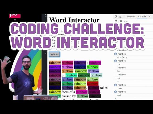 Coding Challenge #38: Word Interactor