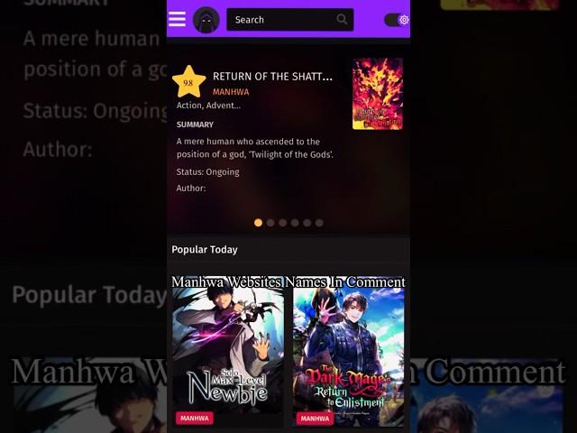 🫣 Top 5 Websites to Read Manhwa/Manhua No Ads, Just Non-Stop Action!  #manhwashorts