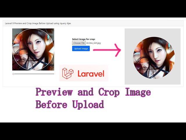 Laravel 9 Preview and Crop Image Before Upload using Jquery Ajax