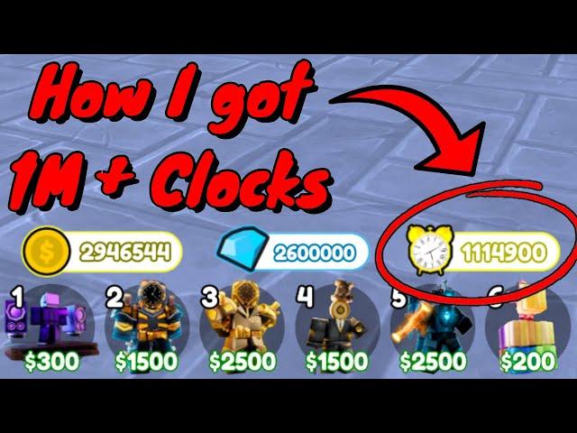 How I got MILLIONS of CLOCKS in Toilet Tower Defense!!