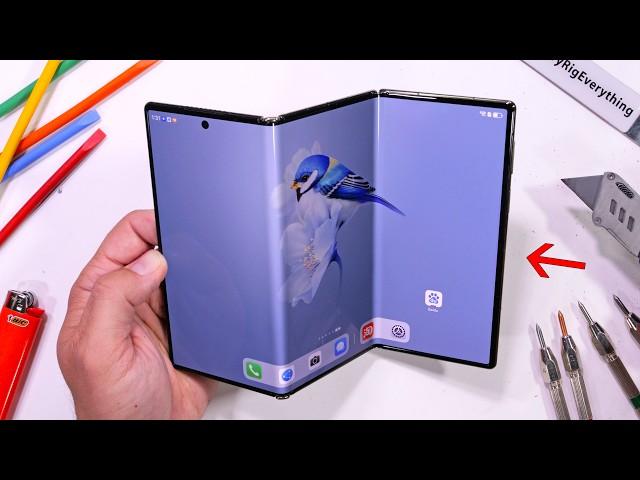 The Tri Folding Phone Durability Test! - someone has to try...