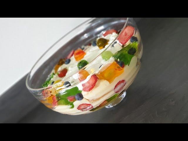 Fruits & Custard Triffle | Dessert Recipe