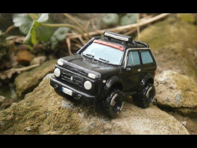 LADA Niva  Лифтованная нива из пластилина