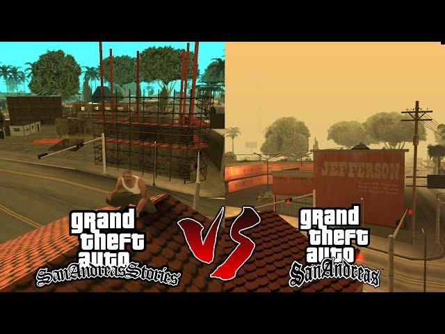 GTA San Andreas VS San Andreas Stories BUILDING COMPARISON!