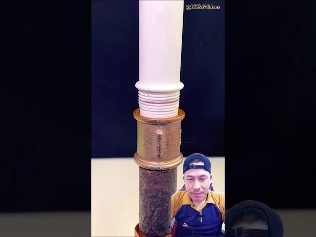 Plastic to Metal Pipe Hack  #shorts #diy #plumbing