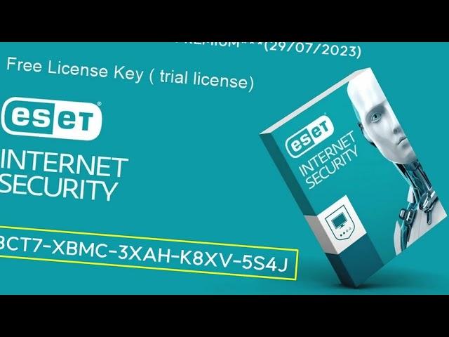 ESET NOD32 ANTIVIRUS Free Trial License activation key for 30 days | July 29, 2023