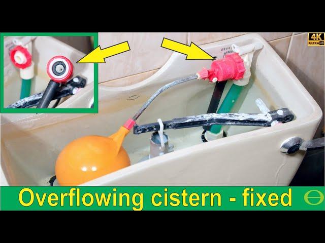 Toilet cistern overfilling & overflowing - how to fix a toilet that is not shutting off - float fix