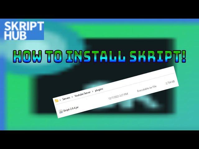 How To Install Skript To Your Minecraft Server | 1