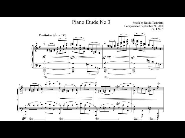 Piano Etude Op.1 No.3 - by David Tsvariani