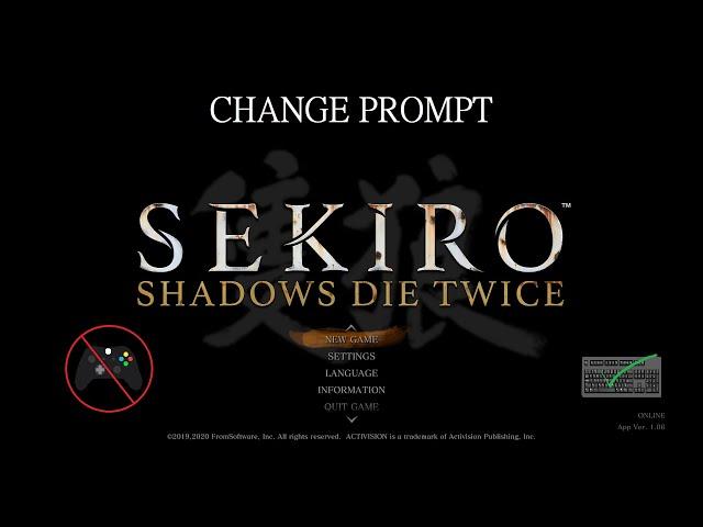 How To Change Screen Prompt to Keyboard on Sekiro : Shadow Die Twice