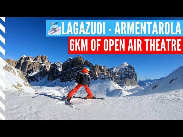 Lagazuoi - Armentarola ski slope || 6 km of pure beauty in the Dolomites