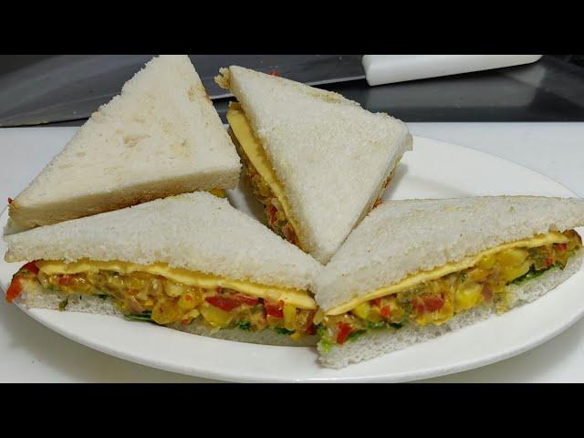 Instant Cheese Corn Grilled Sandwich | चीज कॉर्न सेंडविच रेसिपी | Veg Sandwich |Sandwich |Chef Ashok