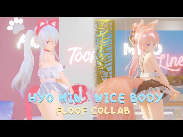 【MMDxBlender Cloth simulation】HYO MIN - NICE BODY【TDA Cat Haku & Fox Luka】4kHD