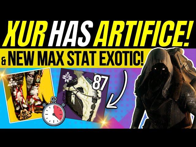 Farm ARTIFICE Armor At XUR ASAP! Amazing MAX STAT Roll EXOTIC Loot & TRIALS Adept! Oct 4th Destiny 2