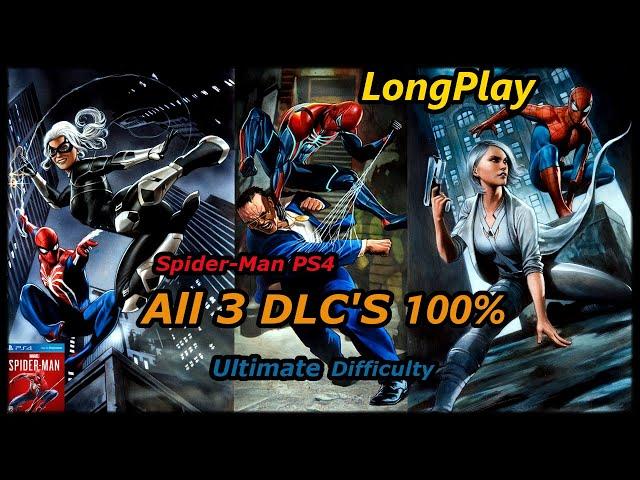 Spider-Man - Longplay (All 3 DLC's) 100% Walkthrough (Ps4) Ultimate Difficulty (No Commentary)