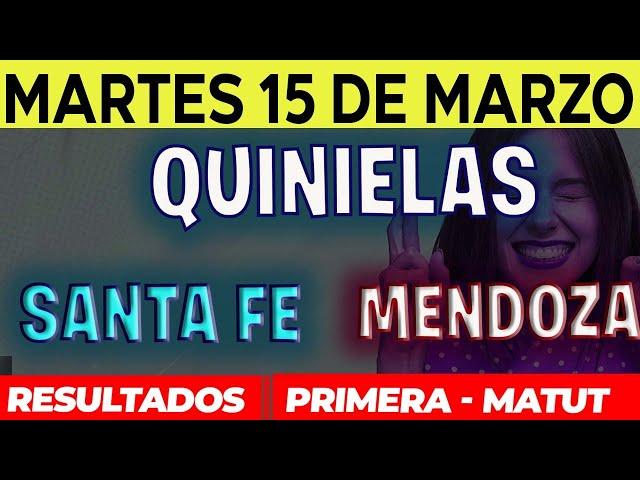 Quinielas Primera y matutina de Santa fé y Mendoza, Martes 15 de Marzo