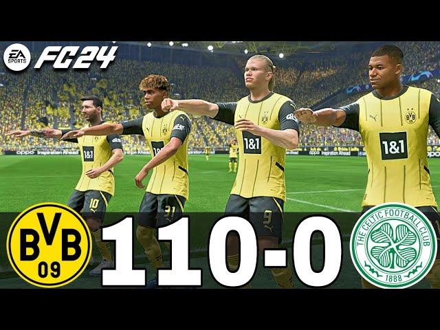 FC 24 - Borussia Dortmund vs Celtic Ft. Messi, Ronaldo, Mbappe, Neymar, All Stars - Champions League